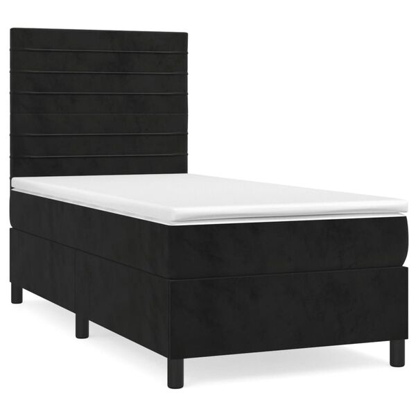 vidaXL &Kappa;&rho;&epsilon;&beta;ά&tau;&iota; Boxspring &mu;&epsilon; &Sigma;&tau;&rho;ώ&mu;&alpha; &Mu;&alpha;ύ&rho;&omicron; 90x200 &epsilon;&kappa;. &Beta;&epsilon;&lambda;&omicron;ύ&delta;&iota;&nu;&omicron;