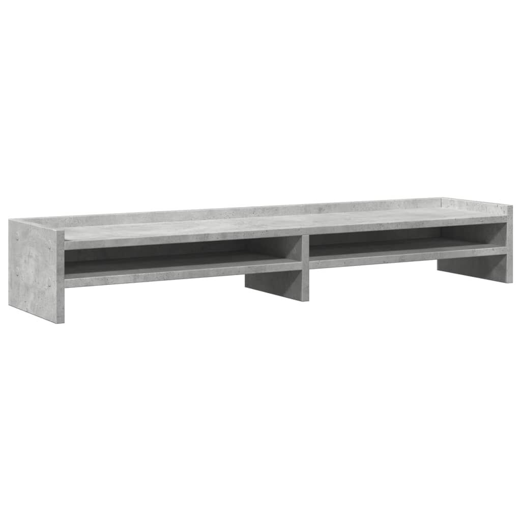 vidaXL Βάση Οθονών Γκρι του Σκυροδέματος 100x24x16 εκ. από Επεξ. Ξύλο