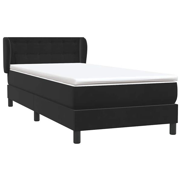 vidaXL &Kappa;&rho;&epsilon;&beta;ά&tau;&iota; Boxspring &mu;&epsilon; &Sigma;&tau;&rho;ώ&mu;&alpha; &Mu;&alpha;ύ&rho;&omicron; 90x220 &epsilon;&kappa;. &Beta;&epsilon;&lambda;&omicron;ύ&delta;&iota;&nu;&omicron;