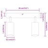 vidaXL Σποτ οροφής Μαύρο 26 x 5.5 x 16.5 εκ Ατσάλι