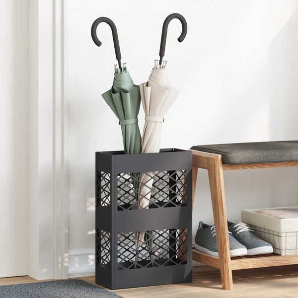 vidaXL Σταντ Ομπρέλας Μαύρο - 28x12x41 εκ. Χάλυβας
