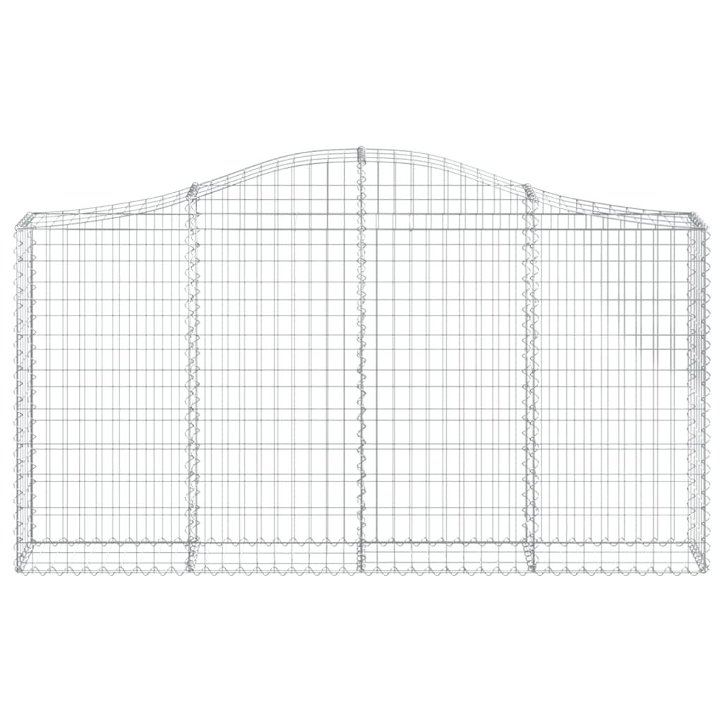 vidaXL Συρματοκιβώτια Τοξωτά 8 τεμ. 200x30x100/120 εκ. Γαλβαν. Ατσάλι
