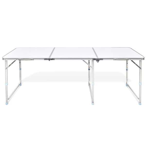 Τραπέζι Camping Πτυσσόμενο Ρυθμιζόμενου Ύψους 180 x 60 εκ. Αλουμινίου