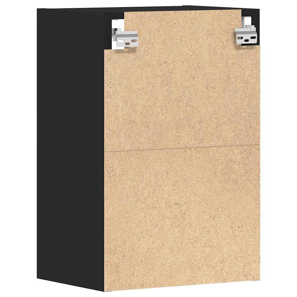 vidaXL κρεμαστό ντουλάπι Riga Μαύρο 40x29,5x60 cm Κατασκευασμένο ξύλο