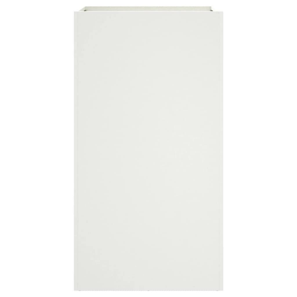 vidaXL Ζαρντινιέρα Λευκή 42x38x75 εκ. από Χάλυβα