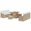 vidaXL Σετ Καναπέ Κήπου 9 pcs Μπεζ και Κρέμα 80 x 80 x 71 cm