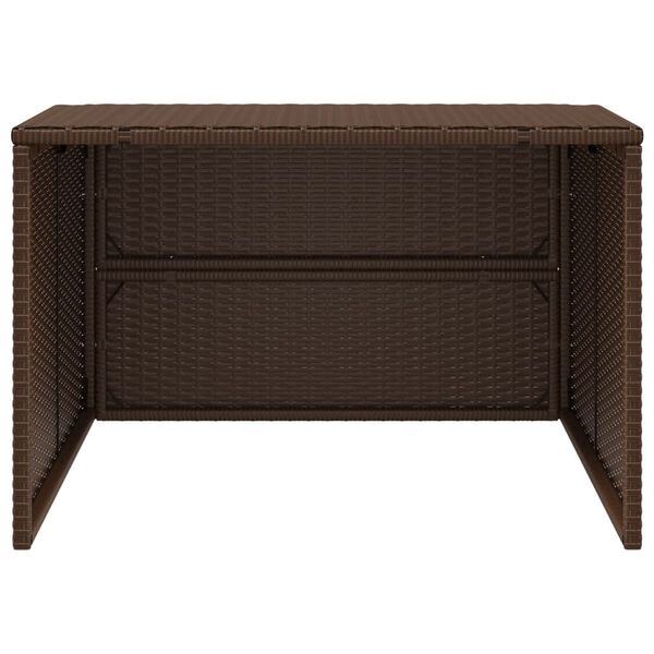 vidaXL Σκέπαστρο για Χλοοκοπτ. Ρομπότ Καφέ 86x90x52/57 εκ. Συνθ. Ρατάν