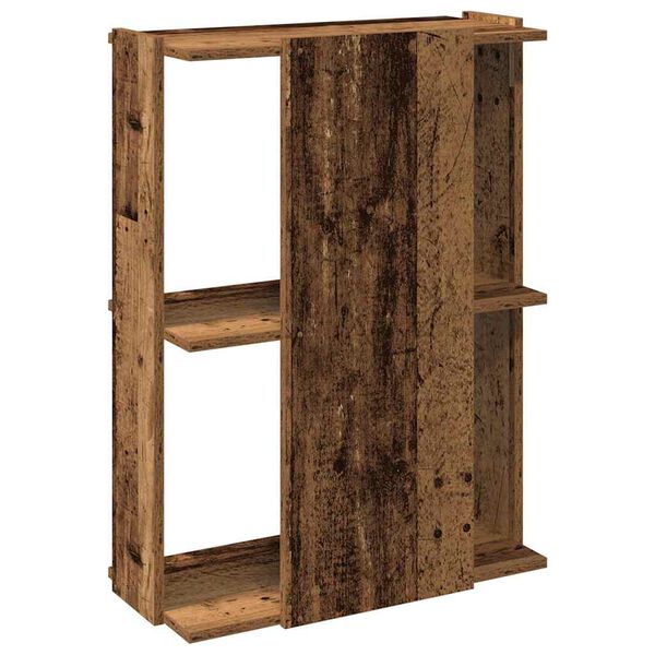vidaXL Βιβλιοθήκη 3 επιπέδων Παλιό Ξύλο 60x30x80 cm Ξύλινη κατασκευή