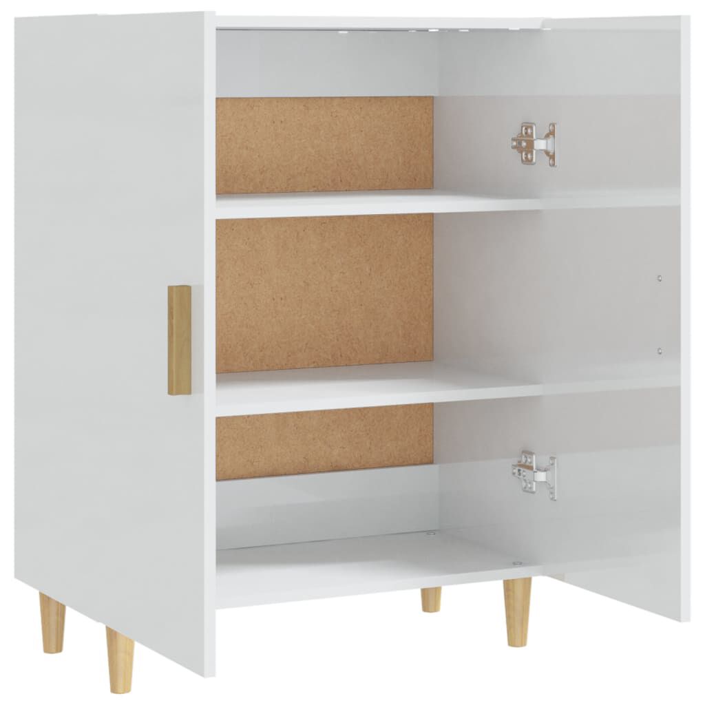 vidaXL Ντουλάπι Γυαλιστερό Λευκό 70 x 34 x 90 εκ. Επεξεργασμένο Ξύλο