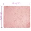 vidaXL Ψεύτικο Δέρμα Προβάτου Χαλί Ροζ 200 x 280 εκ. Πολυεστέρας