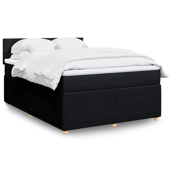 vidaXL &Kappa;&rho;&epsilon;&beta;ά&tau;&iota; Boxspring &mu;&epsilon; &Sigma;&tau;&rho;ώ&mu;&alpha; &Mu;&alpha;ύ&rho;&omicron; 160x200 &epsilon;&kappa;. &Upsilon;&phi;&alpha;&sigma;&mu;ά&tau;&iota;&nu;&omicron;
