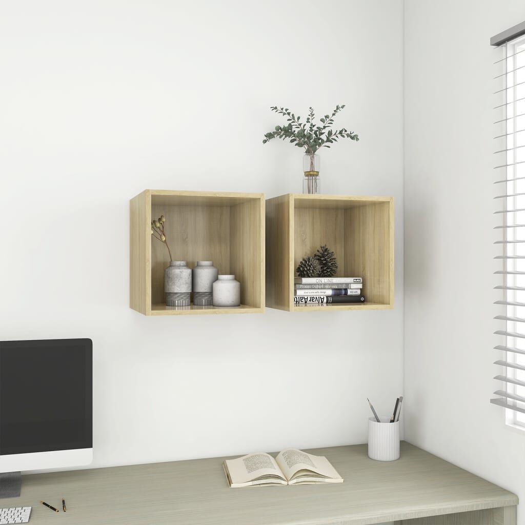 vidaXL Ντουλάπι Τοίχου Sonoma Δρυς 37 x 37 x 37 εκ. από Επεξ. Ξύλο