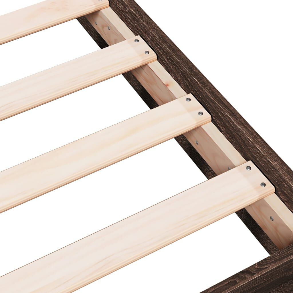 vidaXL Πλαίσιο Κρεβατιού Χωρ. Στρώμα Καφέ Δρυς 120x200εκ. Επ. Ξύλο