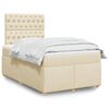 vidaXL Κρεβάτι Boxspring με Στρώμα Κρεμ 120x190 εκ. Υφασμάτινο
