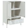 vidaXL Ντουλάπι Λευκό 68x39x101,5 εκ. από Χάλυβα