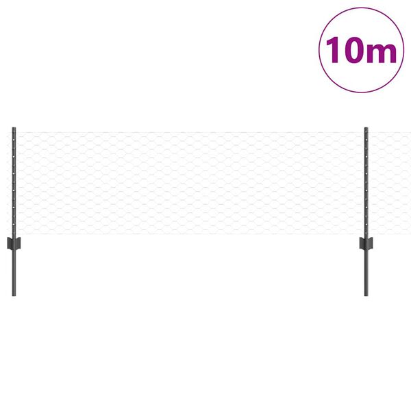 vidaXL &Tau;&epsilon;&nu;&tau;ώ&tau;&omicron; &mu;&epsilon; &sigma;&tau;ή&rho;&iota;&gamma;&mu;&alpha; &Gamma;&kappa;&rho;&iota; 0,6 x 10 &mu; &Chi;ά&lambda;&upsilon;&beta;&alpha;&sigmaf; &kappa;&alpha;&iota; PVC