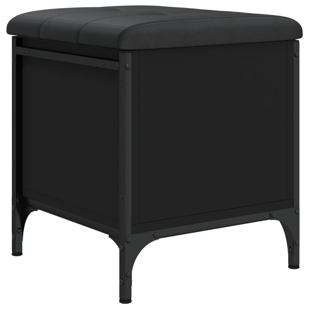 vidaXL Παγκάκι Αποθήκευσης Μαύρο 42x42x45 εκ. από Επεξεργασμένο Ξύλο