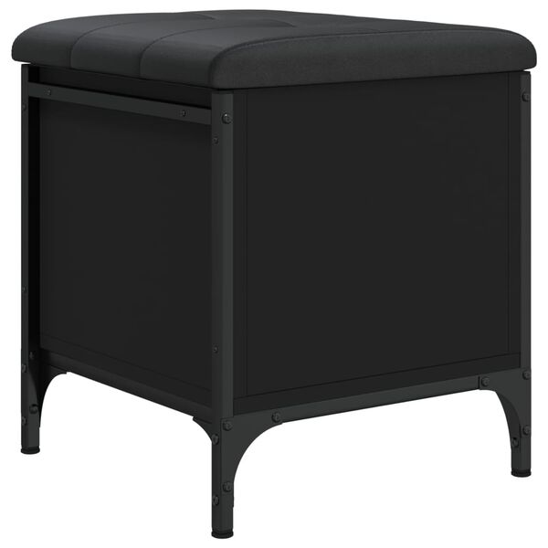 vidaXL Παγκάκι Αποθήκευσης Μαύρο 42x42x45 εκ. από Επεξεργασμένο Ξύλο