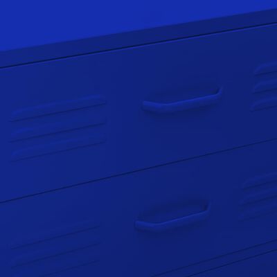 vidaXL Συρταριέρα Ναυτικό Μπλε 80 x 35 x 101,5 εκ. από Ατσάλι