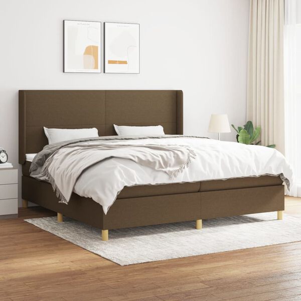 vidaXL &Kappa;&rho;&epsilon;&beta;ά&tau;&iota; Boxspring &mu;&epsilon; &Sigma;&tau;&rho;ώ&mu;&alpha; &Sigma;&kappa;&omicron;ύ&rho;&omicron; &Kappa;&alpha;&phi;έ 200x200 &epsilon;&kappa;. &Upsilon;&phi;&alpha;&sigma;&mu;ά&tau;&iota;&nu;&omicron;