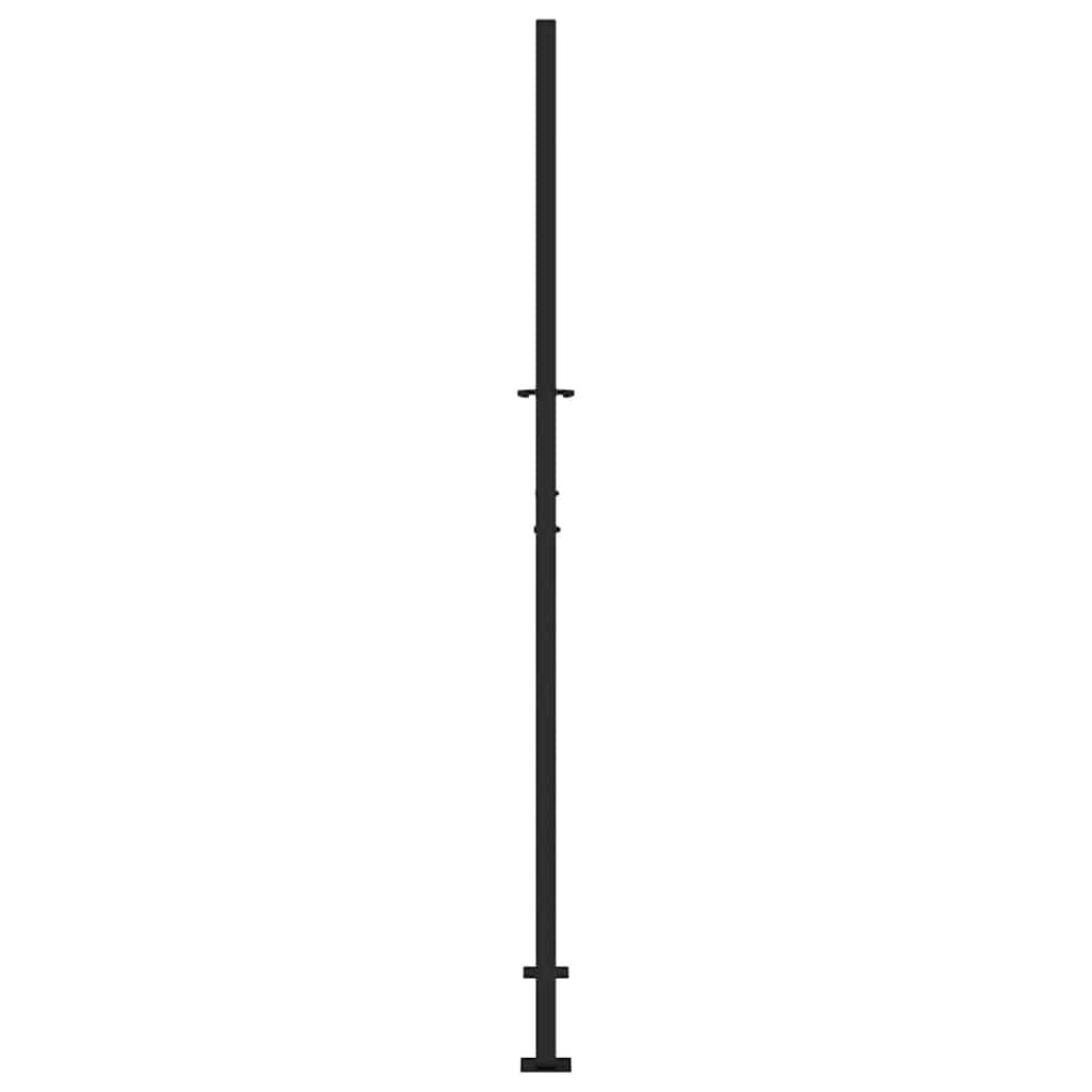 vidaXL Πύλη κήπου Μαύρη 105x205 cm Ατσάλινο σχέδιο ίχνους