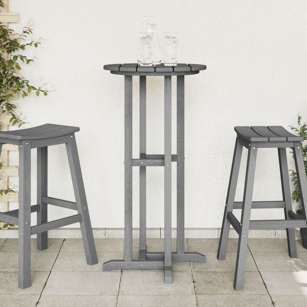 vidaXL Bar Table Ανοιχτό Γκρι 55x55x107 εκ. HDPE