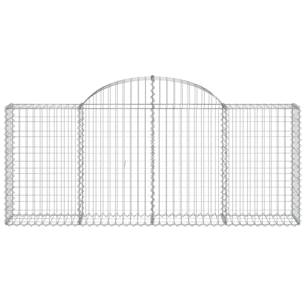 vidaXL Συρματοκιβώτιο Τοξωτό 200x30x80/100εκ. από Γαλβανισμένο Χάλυβα
