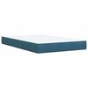 vidaXL Κρεβάτι Boxspring με Στρώμα Μπλε 120x190 εκ. Βελούδινο