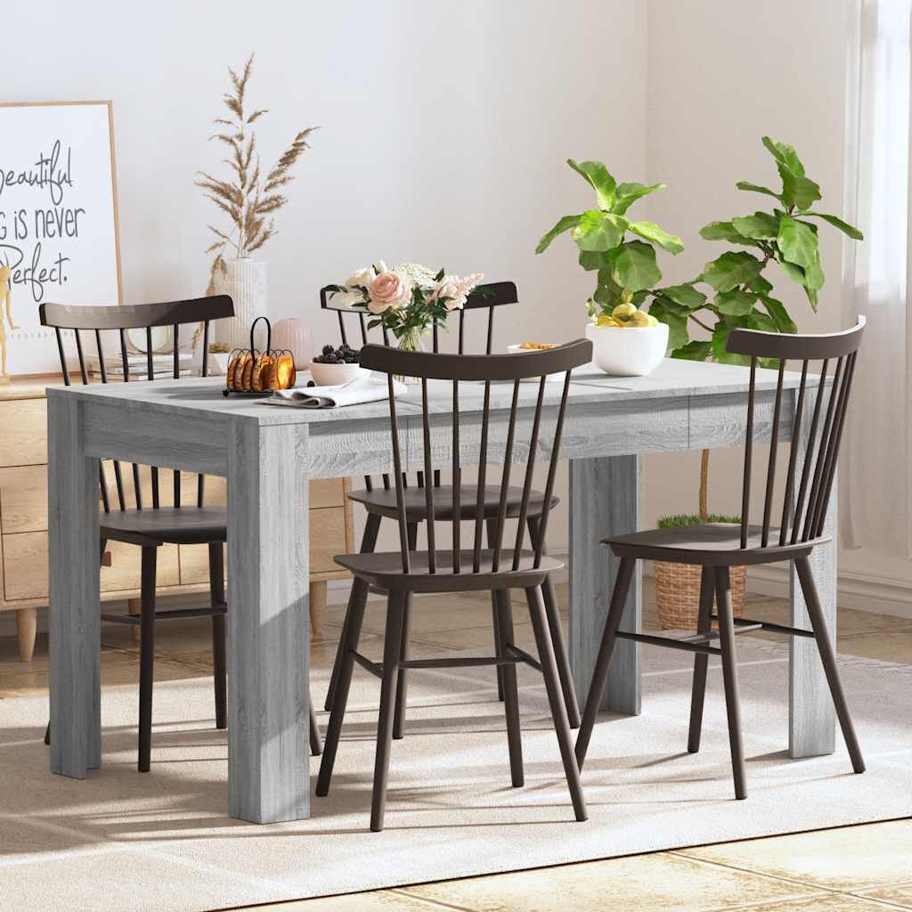 vidaXL Τραπεζαρία Γκρι Sonoma 140 x 74,5 x 76 εκ. Επεξεργασμένο Ξύλο