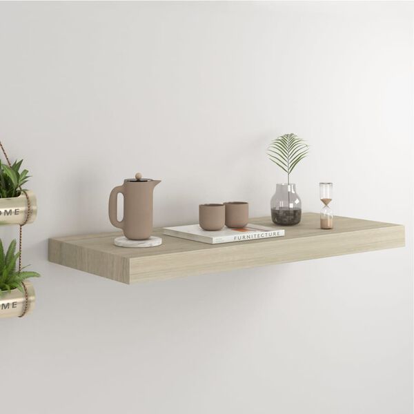 vidaXL Ράφι Τοίχου Χρώμα Δρυός 60x23,5x3,8 εκ. MDF
