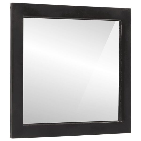 vidaXL Καθρέφτης Μπάνιου 55x1x60 εκ. από Γυαλί και Μασίφ Ξύλο Μάνγκο
