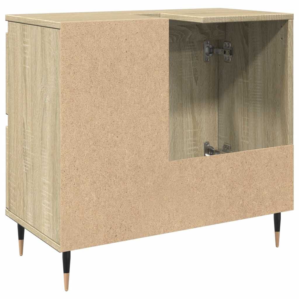 vidaXL Ντουλάπι Νιπτήρα Μπάνιου Sonoma Δρυς 65x33x60 εκ. Επεξ. Ξύλο