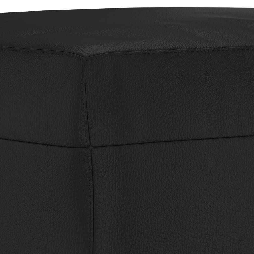vidaXL Υποπόδιο Μαύρο 70 x 55 x 41 εκ. από Συνθετικό Δέρμα