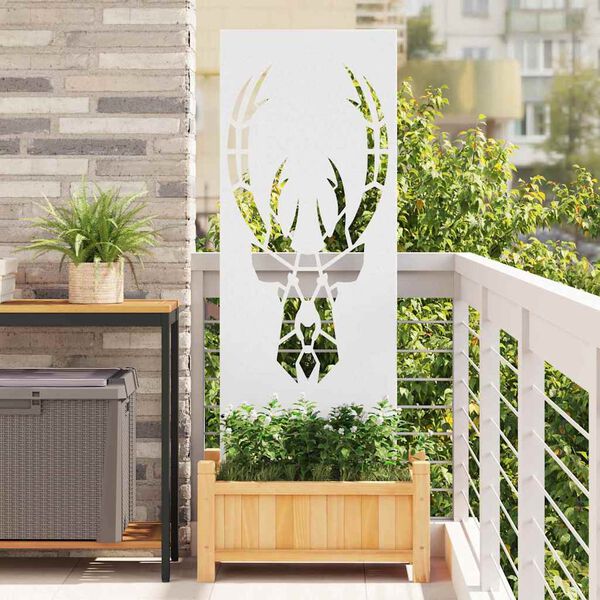 vidaXL Οθόνη Ιδιωτικότητας Κήπου Animal Print Λευκό 50 x 140 εκ