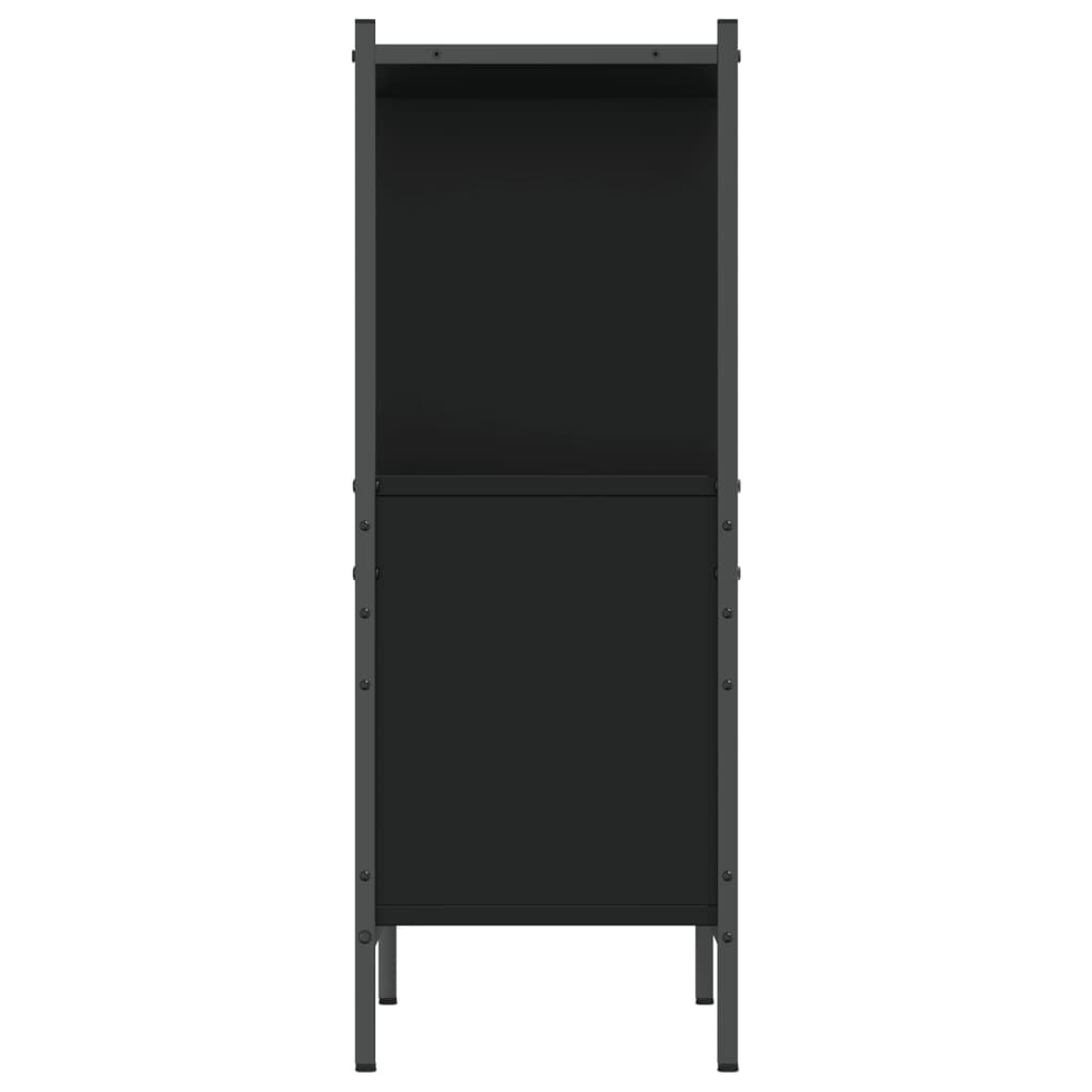 vidaXL Βιβλιοθήκη Μαύρη 72 x 28 x 77,5 εκ. από Επεξεργασμένο Ξύλο