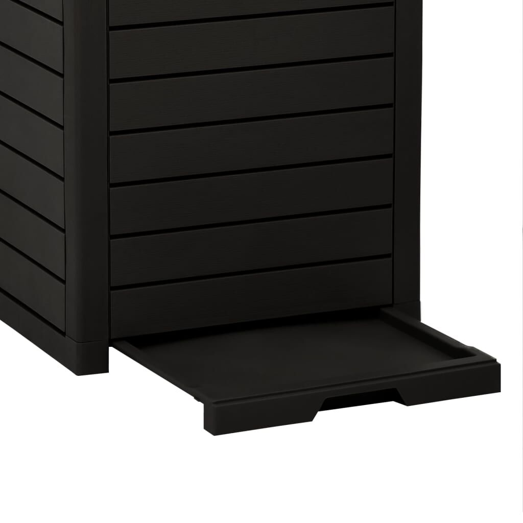 vidaXL Κάδος Απορριμμάτων Εξ. Χώρου Μαύρος 41x41x86 εκ. Πολυπροπυλένιο