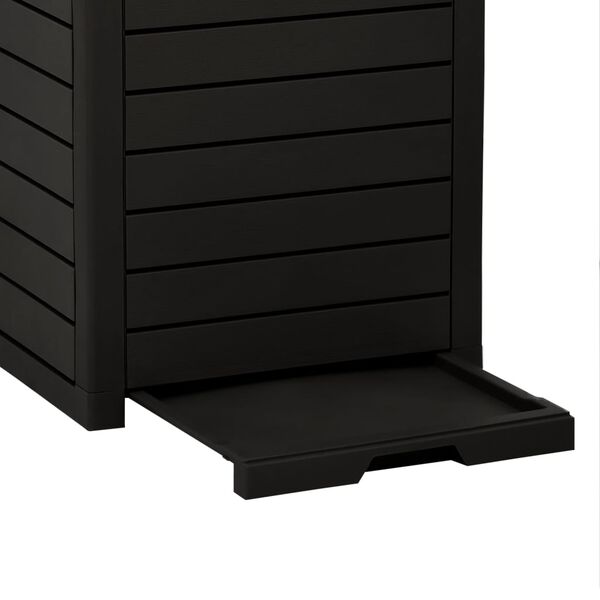 vidaXL Κάδος Απορριμμάτων Εξ. Χώρου Μαύρος 41x41x86 εκ. Πολυπροπυλένιο