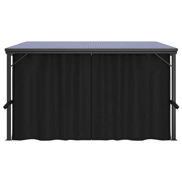 vidaXL Κιόσκι με Κουρτίνα Ανθρακί 405 x 294 x 244 εκ.