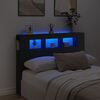 vidaXL Κεφαλάρι Κρεβατιού με LED Μαύρο 140x18,5x103,5 εκ Επεξεργ. Ξύλο
