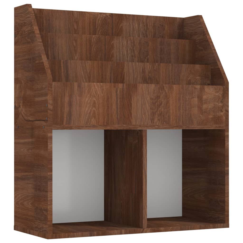 vidaXL Παιδικό Ράφι Περιοδικών Καφέ Δρυς 71x30x78,5 εκ. Επεξεργ. ξύλο