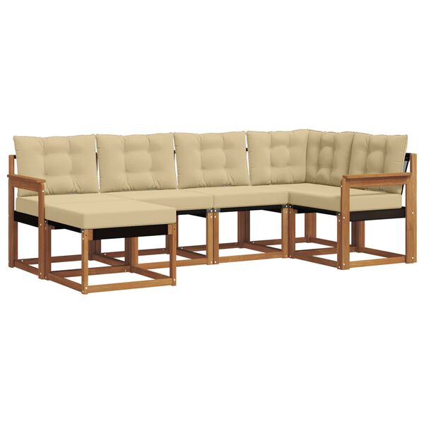 vidaXL &Sigma;&epsilon;&iota;&rho;ά &Kappa;&alpha;&nu;&alpha;&pi;έ &Epsilon;&xi;&omega;&tau;&epsilon;&rho;&iota;&kappa;&omicron;ύ &mu;&epsilon; &mu;&alpha;&xi;&iota;&lambda;ά&rho;&iota; 6 pcs &Phi;&upsilon;&sigma;&iota;&kappa;ό &kappa;&alpha;&iota; &Mu;&pi;&epsilon;&zeta;