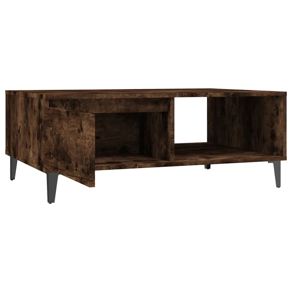vidaXL Τραπεζάκι Σαλονιού Καπνιστή Δρυς 90x60x35 εκ. από Επεξ. Ξύλο