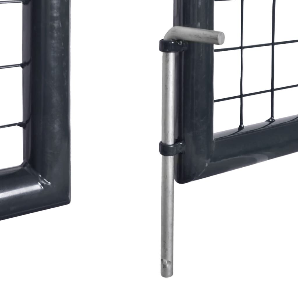 vidaXL Πόρτα Περίφραξης με Πλέγμα Γκρι 289 x 150 εκ. Γαλβαν. Χάλυβας