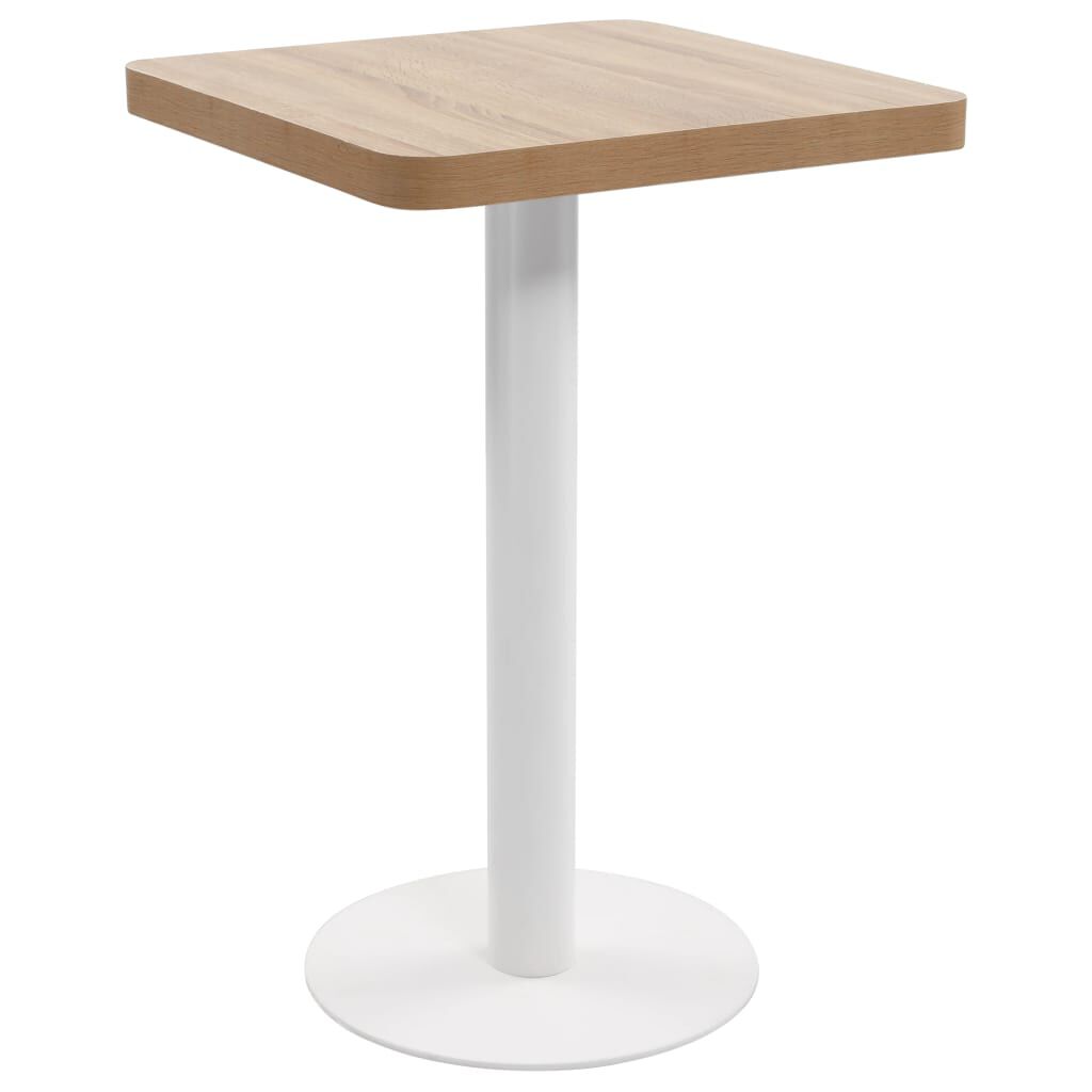 vidaXL Τραπέζι Bistro Ανοιχτό Καφέ 50 x 50 εκ. από MDF
