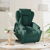 vidaXL Πολυθρόνα Ηλεκ. Ανακλ. Ανύψωση Σκ. Πράσινο Υφασμάτινη