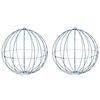 vidaXL Μπάλα με 384 LED 2 pcs Ψυχρό λευκό 60 cm Μέταλλο