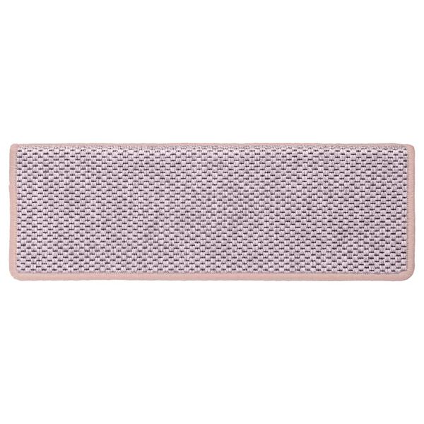 vidaXL Πατάκια Σκάλας Αυτοκόλ. 15 τεμ. Όψη Σιζάλ 65x21x4 εκ. Ροζ