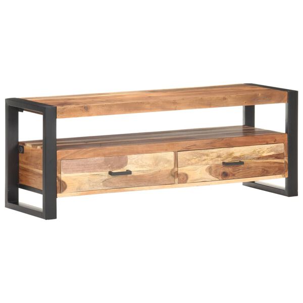 vidaXL Έπιπλο Τηλεόρασης 120x35x45 εκ Μασίφ Ξύλο με Φινίρισμα Sheesham