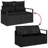 vidaXL Σετ Καναπέ Κήπου 9 pcs Μαύρο Πολυ rattan, βαμμένο ατσάλι