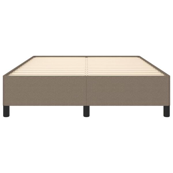 vidaXL Σκελετός Κρεβατιού Χωρίς Στρώμα Taupe 140x190 εκ. Υφασμάτινο